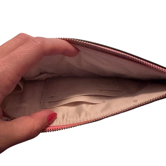 NWT Kate Spade Blossom Pink Minimalist Lucy Med L-Zip Saffiano Leather Wristlet - Picture 6 of 10